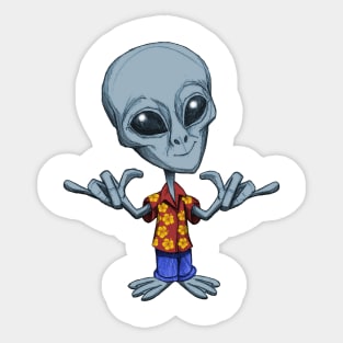 Aloha Alien Sticker